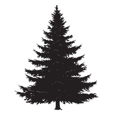 Obraz premium Festive Tree Vector Isolated Silhouette