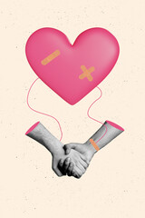 Artwork collage template composite sketch of hand hold together blood shre foundation donation...