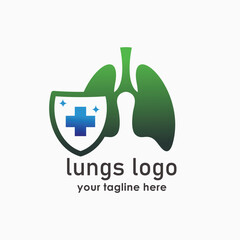 Lung Care Logo Vector Template  health logo inspiration  lungs and medical design vector