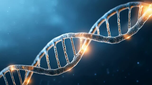 A glowing DNA double helix, symbolizing epigenetic modification