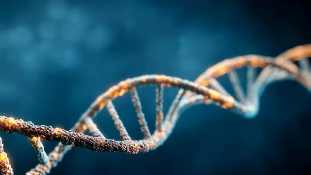A glowing DNA double helix, symbolizing epigenetic modification