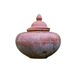clay pot on white background,clay pot on white background