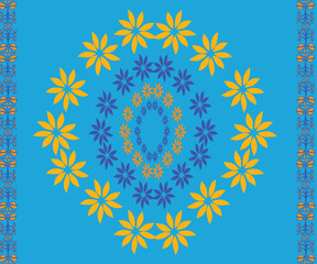 abstract floral background with set of little flowers