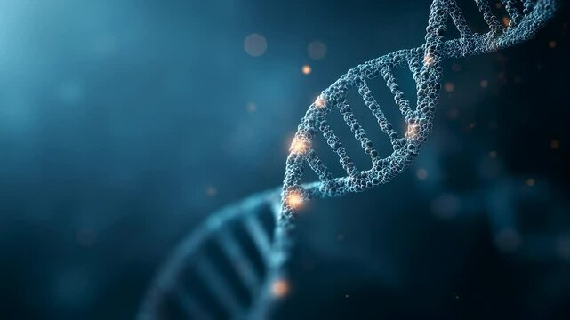 A glowing DNA double helix, symbolizing epigenetic modification - Powered by Adobe