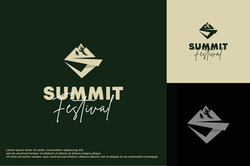 Mountain On Letter Logo Design S