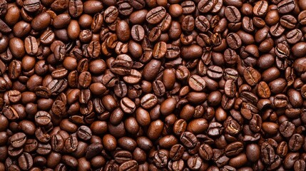 Fototapeta premium Roasted Coffee Beans Background Texture