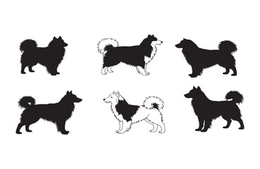 Dog silhouettes vector
