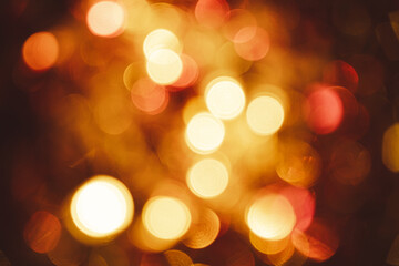 Golden Holiday Lights Blurred for Seasonal Sales