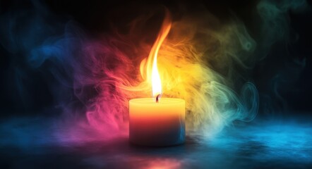 Fototapeta premium Vibrant Light Filter Effect on Dark Canvas: Enhance Your Images with Colorful Gradients and Subtle Blurs