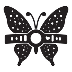 Elegant Butterfly Design with Unique Band Vector Illustration