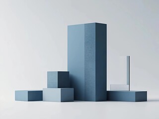 visualization of business growth in the form of minimalist abstract graphs