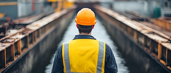 Worker in protective gear