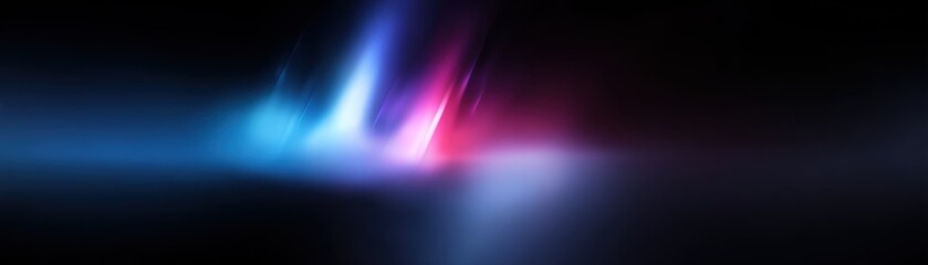 Abstract light streaks in blue, purple, and pink hues blend on a dark background, creating a futuristic and vibrant digital effect.