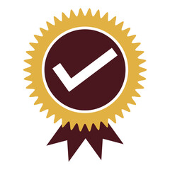 Best choice badge vector illustration with a check mark icon for web design