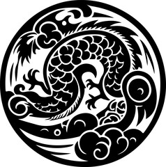 illustration sketch silhouette design icon logo symbol character animal mythology ethnic traditional abstract modern