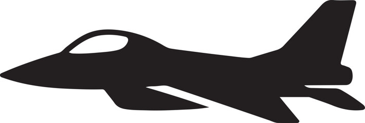 Black Fighter Icon Silhouette Vector Art