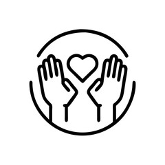 Obraz premium Hands forming a heart symbol to represent care and compassion 