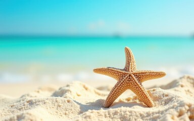 starfish on the sand on the coast