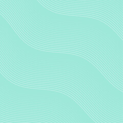 Abstract background with lines and waves. Banner. Element for design isolated. Vector background for brochure, booklet, flyer, poster. Green and white gradient. Turquoise, blue