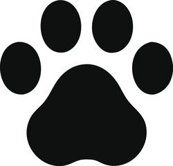 Pet paw editable stroke icon. footprints Pet paw, Heart with pet paw, print dog cat icon, vector illustration © Motin