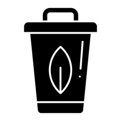 Blue Bin glyph icon