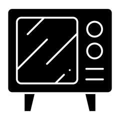 Old TV glyph icon