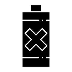 Obraz premium Dead Battery glyph icon