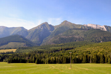 Havran and Zdiarska vidla peaks, mountains in the Belianske Tatry. Slovakia
