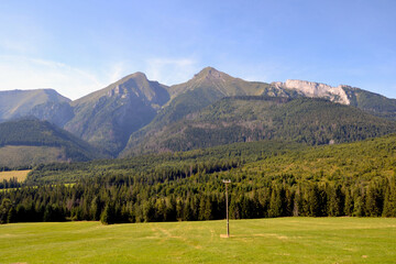 Havran and Zdiarska vidla peaks, mountains in the Belianske Tatry. Slovakia