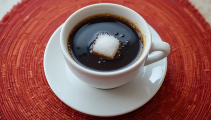 Fototapete Rund cup of coffee with chocolate © Tiu