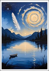 Digital abstract painting with layered textures and symbolic shapes. Ideal for modern home decor, creative inspiration, or printable wall art. Designed to spark curiosity and emotional reflection