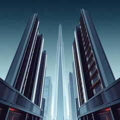 Modern Cityscape with Skyscrapers