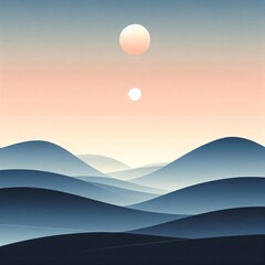 Fototapeta premium Majestic Mountain Bathed in Sunlight