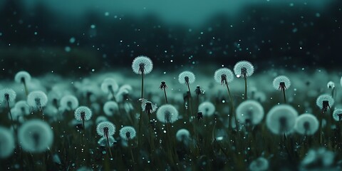Dandelions in twilight