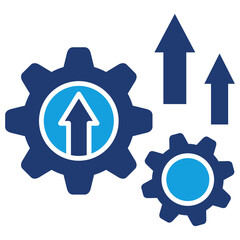 Improvement Flat Blue Icon