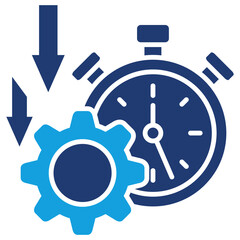 Obraz premium Downtime Flat Blue Icon