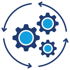 Automation Flat Blue Icon