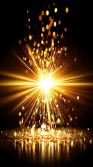 Sparkling explosion, dark background