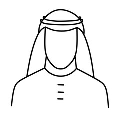 Saudi People Line Vector