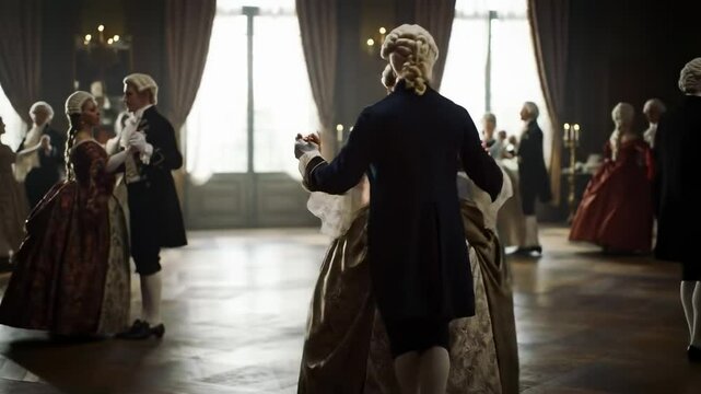 Historical ballroom dance scene