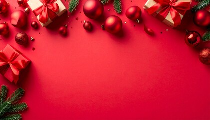 christmas background with red balls