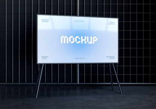 Industrial Angled Screen Mockup