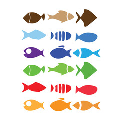 Naklejka premium fish_group_vector_image