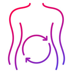 Metabolism line icon on white