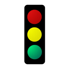traffic light icon on transparent background, education, transportation