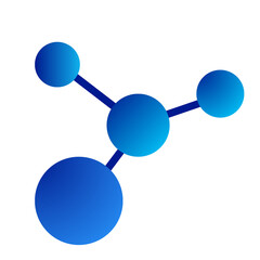 molecule 3d illustration on transparent background