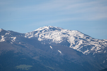 mountains in the snow