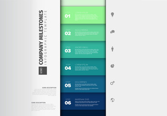 Company Milestones Timeline Infographic Template with Steps