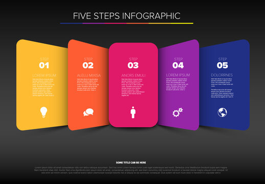 Modern Five Steps Infographic Design Layout Template