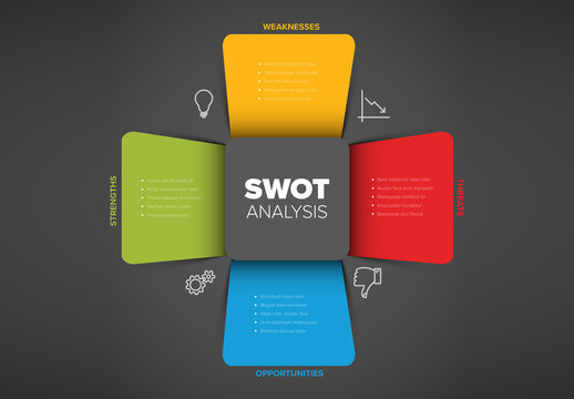 Modern Business SWOT Analysis Diagram Template